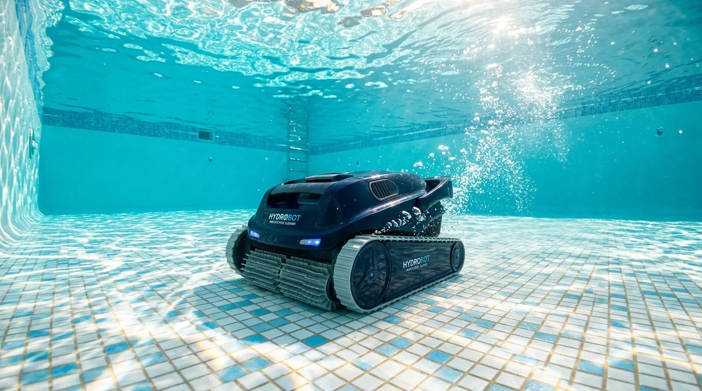 AIONX robotic cleaner underwater
